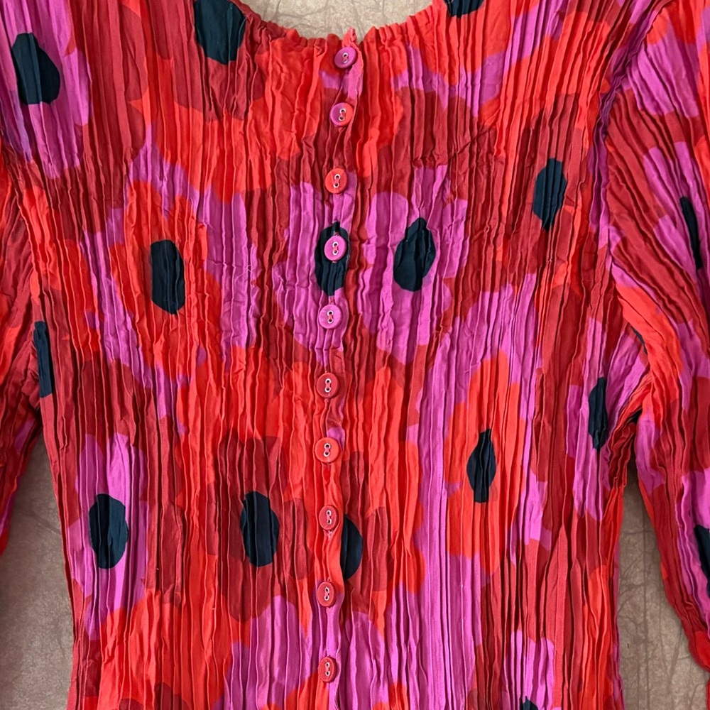 Australian Dress Brand, Alquema, Hot Pink, Vibrant Orange, & Black Smash Dress - Picture 10 of 16